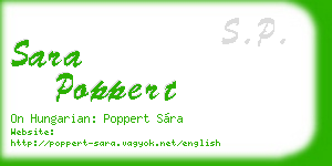 sara poppert business card